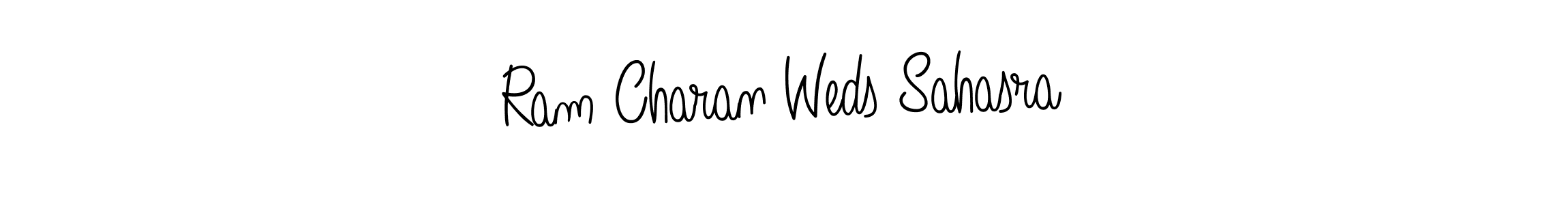 Create a beautiful signature design for name Ram Charan Weds Sahasra. With this signature (Angelique-Rose-font-FFP) fonts, you can make a handwritten signature for free. Ram Charan Weds Sahasra signature style 5 images and pictures png