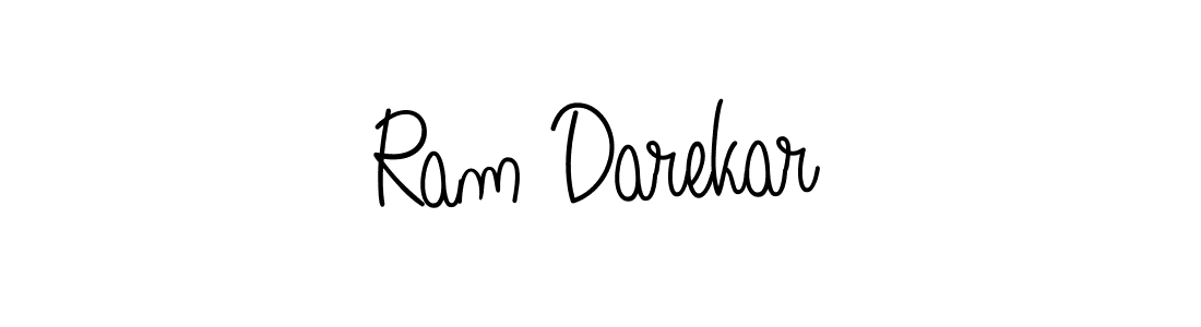 How to make Ram Darekar name signature. Use Angelique-Rose-font-FFP style for creating short signs online. This is the latest handwritten sign. Ram Darekar signature style 5 images and pictures png
