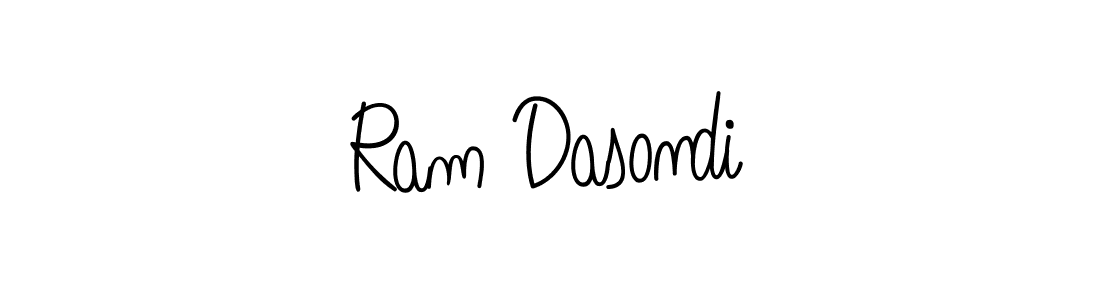 You should practise on your own different ways (Angelique-Rose-font-FFP) to write your name (Ram Dasondi) in signature. don't let someone else do it for you. Ram Dasondi signature style 5 images and pictures png