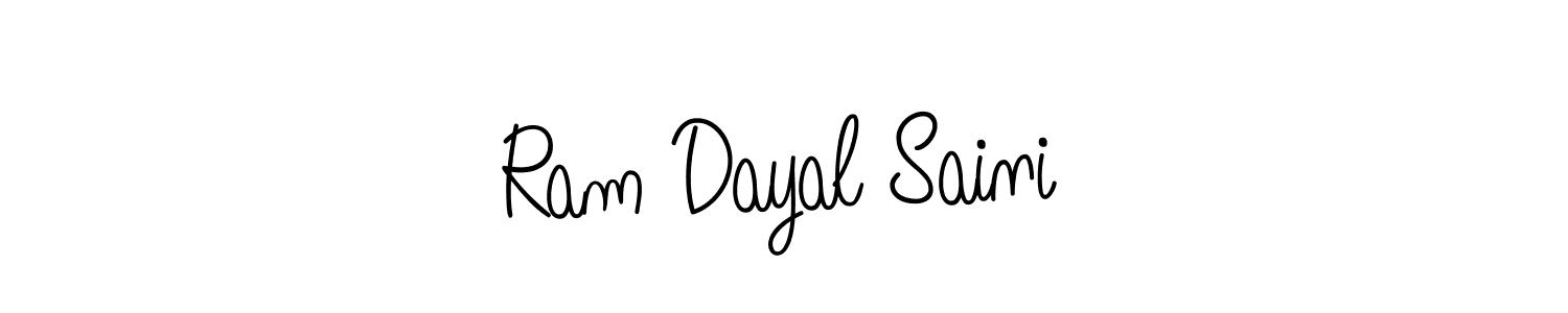 if you are searching for the best signature style for your name Ram Dayal Saini. so please give up your signature search. here we have designed multiple signature styles  using Angelique-Rose-font-FFP. Ram Dayal Saini signature style 5 images and pictures png