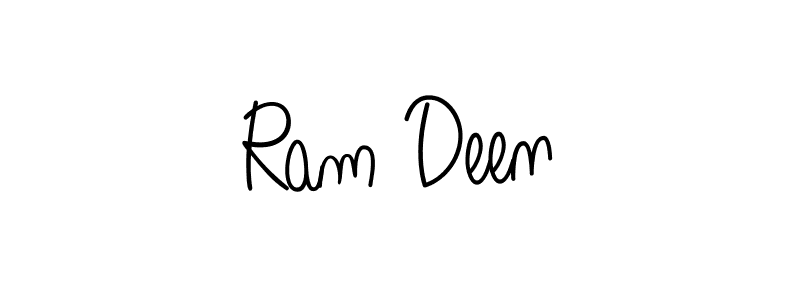 Make a beautiful signature design for name Ram Deen. With this signature (Angelique-Rose-font-FFP) style, you can create a handwritten signature for free. Ram Deen signature style 5 images and pictures png
