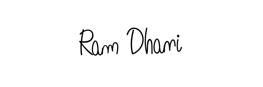 The best way (Angelique-Rose-font-FFP) to make a short signature is to pick only two or three words in your name. The name Ram Dhani include a total of six letters. For converting this name. Ram Dhani signature style 5 images and pictures png