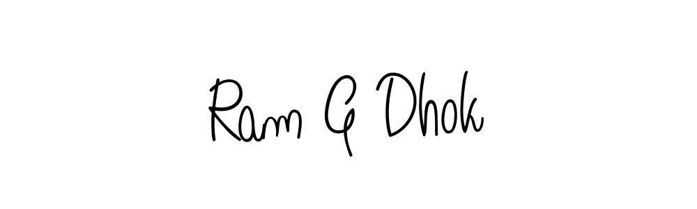 Use a signature maker to create a handwritten signature online. With this signature software, you can design (Angelique-Rose-font-FFP) your own signature for name Ram G Dhok. Ram G Dhok signature style 5 images and pictures png