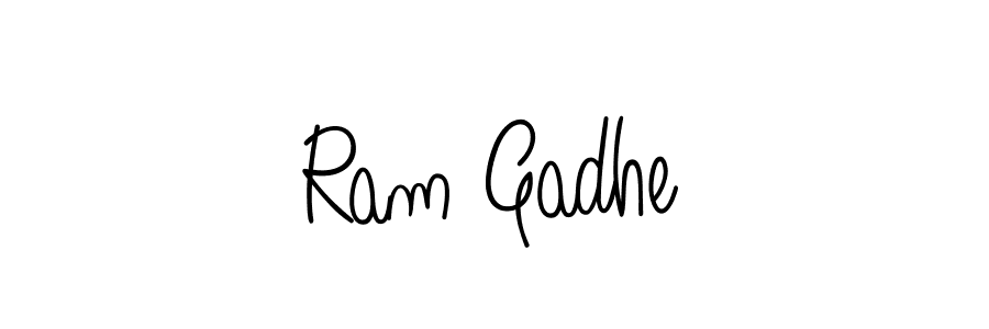 How to make Ram Gadhe name signature. Use Angelique-Rose-font-FFP style for creating short signs online. This is the latest handwritten sign. Ram Gadhe signature style 5 images and pictures png