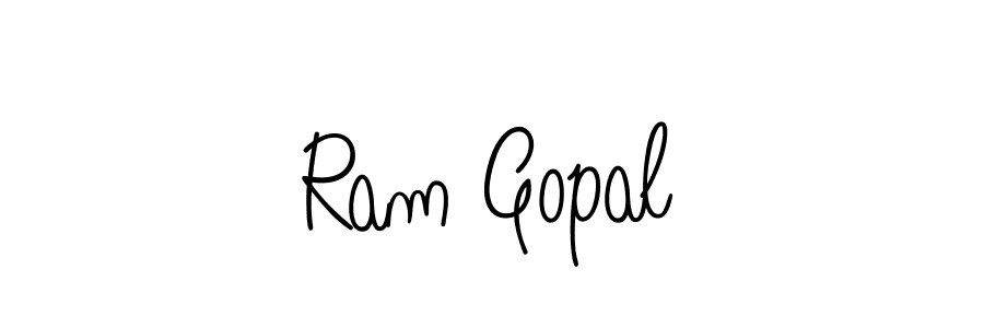 You should practise on your own different ways (Angelique-Rose-font-FFP) to write your name (Ram Gopal) in signature. don't let someone else do it for you. Ram Gopal signature style 5 images and pictures png
