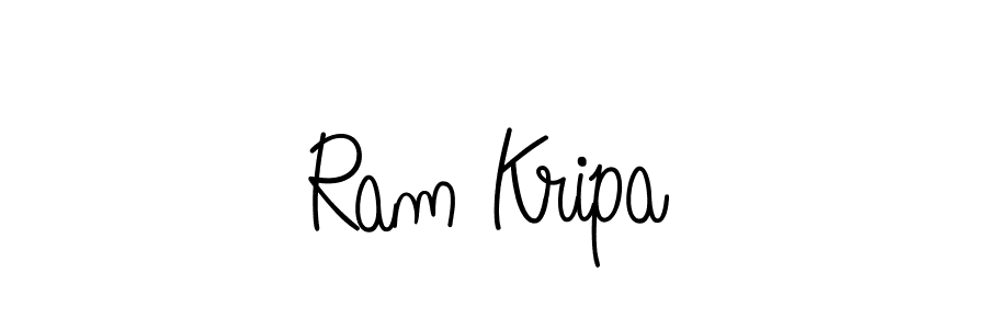 How to make Ram Kripa name signature. Use Angelique-Rose-font-FFP style for creating short signs online. This is the latest handwritten sign. Ram Kripa signature style 5 images and pictures png