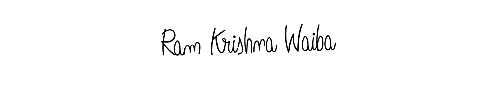 How to make Ram Krishna Waiba name signature. Use Angelique-Rose-font-FFP style for creating short signs online. This is the latest handwritten sign. Ram Krishna Waiba signature style 5 images and pictures png