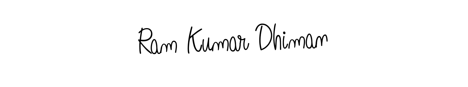 You should practise on your own different ways (Angelique-Rose-font-FFP) to write your name (Ram Kumar Dhiman) in signature. don't let someone else do it for you. Ram Kumar Dhiman signature style 5 images and pictures png