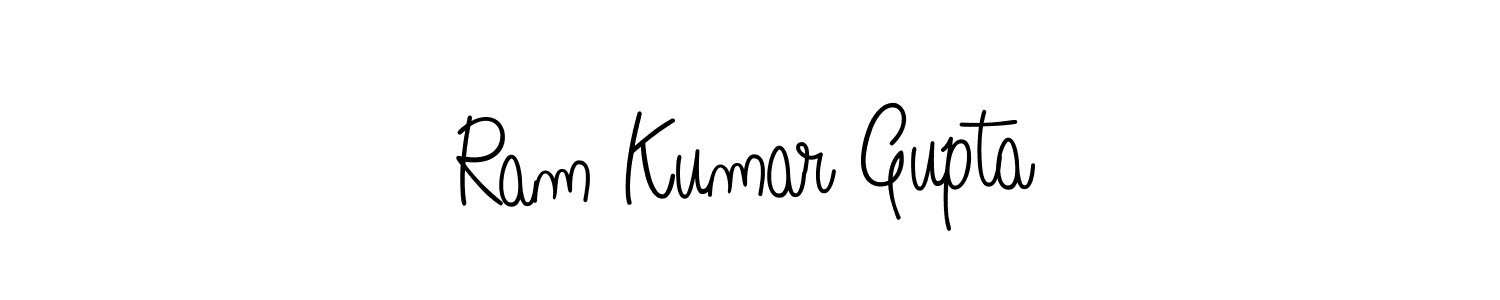 You should practise on your own different ways (Angelique-Rose-font-FFP) to write your name (Ram Kumar Gupta) in signature. don't let someone else do it for you. Ram Kumar Gupta signature style 5 images and pictures png