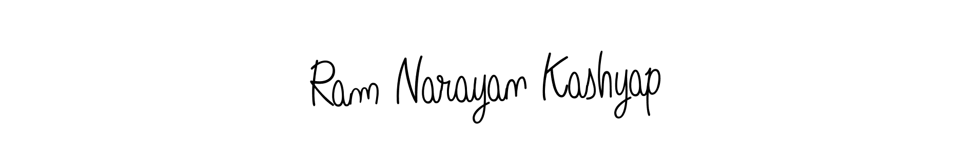 How to make Ram Narayan Kashyap name signature. Use Angelique-Rose-font-FFP style for creating short signs online. This is the latest handwritten sign. Ram Narayan Kashyap signature style 5 images and pictures png
