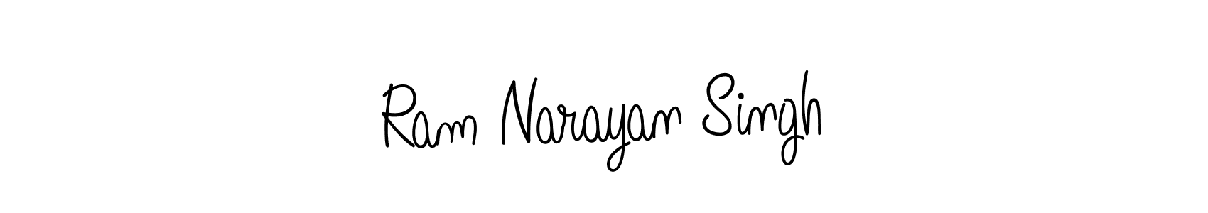 How to make Ram Narayan Singh name signature. Use Angelique-Rose-font-FFP style for creating short signs online. This is the latest handwritten sign. Ram Narayan Singh signature style 5 images and pictures png