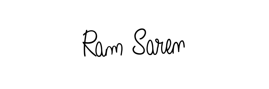 How to make Ram Saren name signature. Use Angelique-Rose-font-FFP style for creating short signs online. This is the latest handwritten sign. Ram Saren signature style 5 images and pictures png