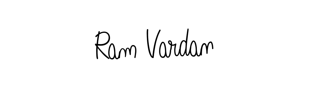 Make a beautiful signature design for name Ram Vardan. With this signature (Angelique-Rose-font-FFP) style, you can create a handwritten signature for free. Ram Vardan signature style 5 images and pictures png