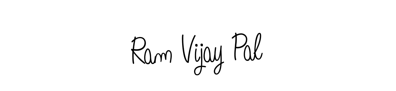 Use a signature maker to create a handwritten signature online. With this signature software, you can design (Angelique-Rose-font-FFP) your own signature for name Ram Vijay Pal. Ram Vijay Pal signature style 5 images and pictures png