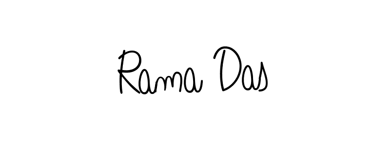 You should practise on your own different ways (Angelique-Rose-font-FFP) to write your name (Rama Das) in signature. don't let someone else do it for you. Rama Das signature style 5 images and pictures png