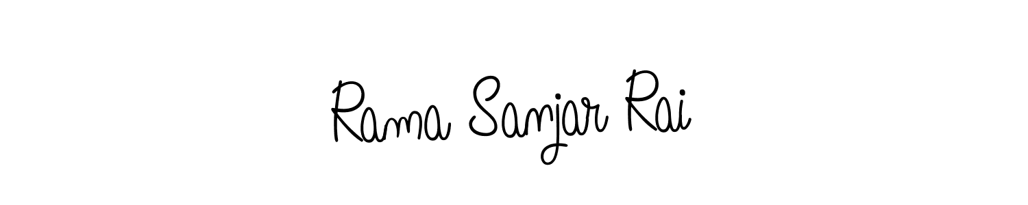 Use a signature maker to create a handwritten signature online. With this signature software, you can design (Angelique-Rose-font-FFP) your own signature for name Rama Sanjar Rai. Rama Sanjar Rai signature style 5 images and pictures png