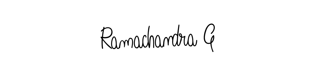 Use a signature maker to create a handwritten signature online. With this signature software, you can design (Angelique-Rose-font-FFP) your own signature for name Ramachandra G. Ramachandra G signature style 5 images and pictures png