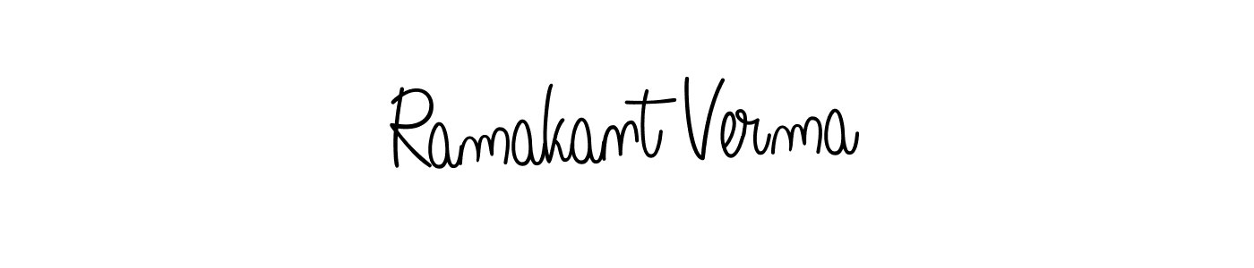 How to make Ramakant Verma name signature. Use Angelique-Rose-font-FFP style for creating short signs online. This is the latest handwritten sign. Ramakant Verma signature style 5 images and pictures png