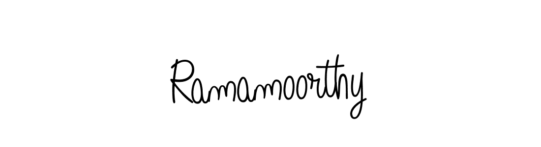 You should practise on your own different ways (Angelique-Rose-font-FFP) to write your name (Ramamoorthy) in signature. don't let someone else do it for you. Ramamoorthy signature style 5 images and pictures png