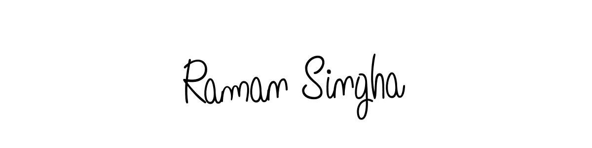 Raman Singha stylish signature style. Best Handwritten Sign (Angelique-Rose-font-FFP) for my name. Handwritten Signature Collection Ideas for my name Raman Singha. Raman Singha signature style 5 images and pictures png