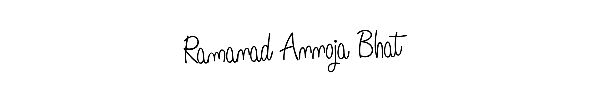 Make a beautiful signature design for name Ramanad Annoja Bhat. With this signature (Angelique-Rose-font-FFP) style, you can create a handwritten signature for free. Ramanad Annoja Bhat signature style 5 images and pictures png