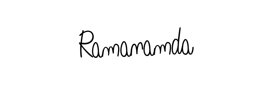 Create a beautiful signature design for name Ramanamda. With this signature (Angelique-Rose-font-FFP) fonts, you can make a handwritten signature for free. Ramanamda signature style 5 images and pictures png