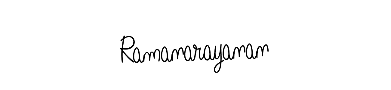 How to make Ramanarayanan signature? Angelique-Rose-font-FFP is a professional autograph style. Create handwritten signature for Ramanarayanan name. Ramanarayanan signature style 5 images and pictures png