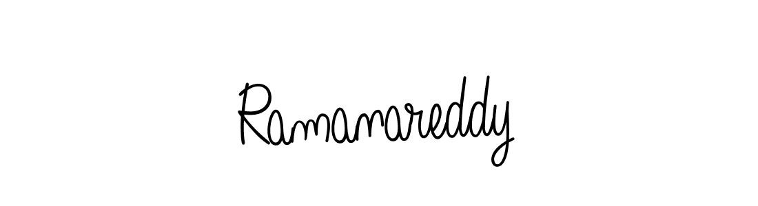Use a signature maker to create a handwritten signature online. With this signature software, you can design (Angelique-Rose-font-FFP) your own signature for name Ramanareddy. Ramanareddy signature style 5 images and pictures png