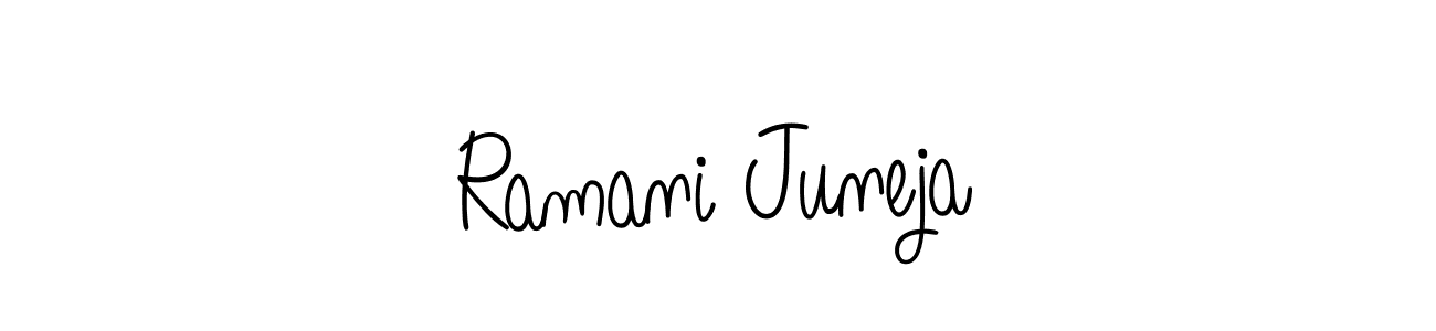Best and Professional Signature Style for Ramani Juneja. Angelique-Rose-font-FFP Best Signature Style Collection. Ramani Juneja signature style 5 images and pictures png