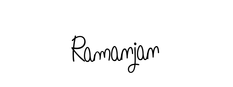 Design your own signature with our free online signature maker. With this signature software, you can create a handwritten (Angelique-Rose-font-FFP) signature for name Ramanjan. Ramanjan signature style 5 images and pictures png