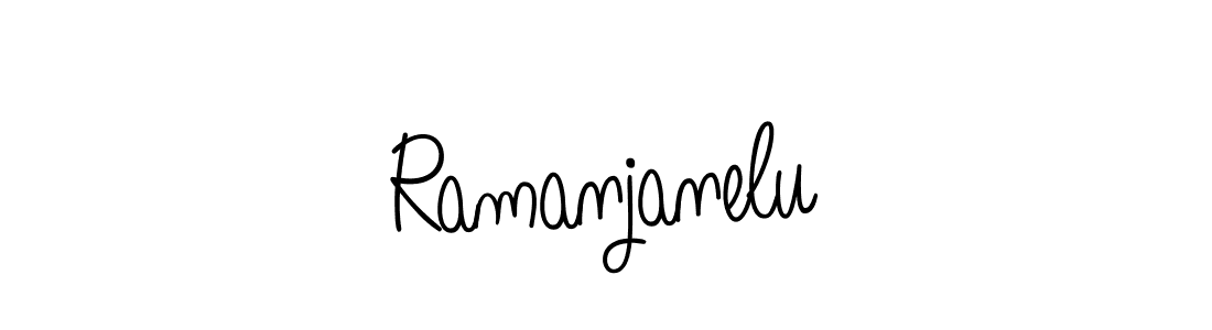 Create a beautiful signature design for name Ramanjanelu. With this signature (Angelique-Rose-font-FFP) fonts, you can make a handwritten signature for free. Ramanjanelu signature style 5 images and pictures png