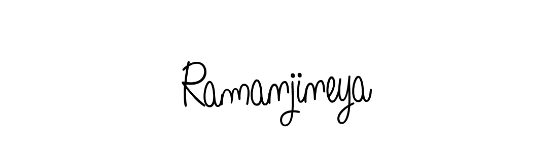 Also we have Ramanjineya name is the best signature style. Create professional handwritten signature collection using Angelique-Rose-font-FFP autograph style. Ramanjineya signature style 5 images and pictures png