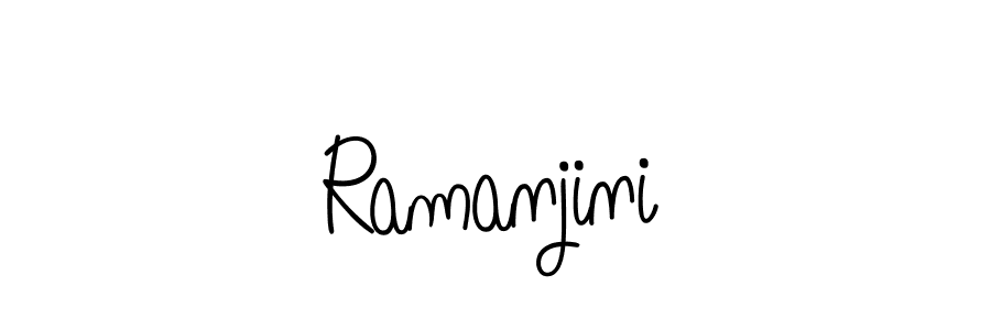 Ramanjini stylish signature style. Best Handwritten Sign (Angelique-Rose-font-FFP) for my name. Handwritten Signature Collection Ideas for my name Ramanjini. Ramanjini signature style 5 images and pictures png