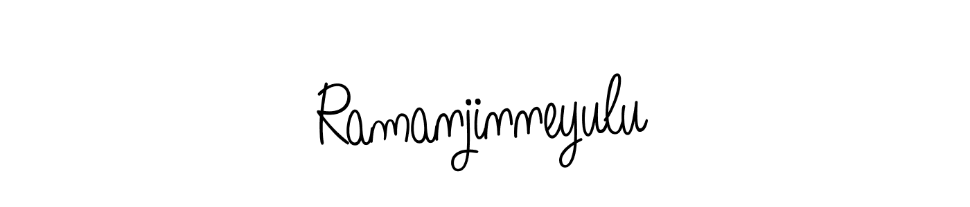 Use a signature maker to create a handwritten signature online. With this signature software, you can design (Angelique-Rose-font-FFP) your own signature for name Ramanjinneyulu. Ramanjinneyulu signature style 5 images and pictures png