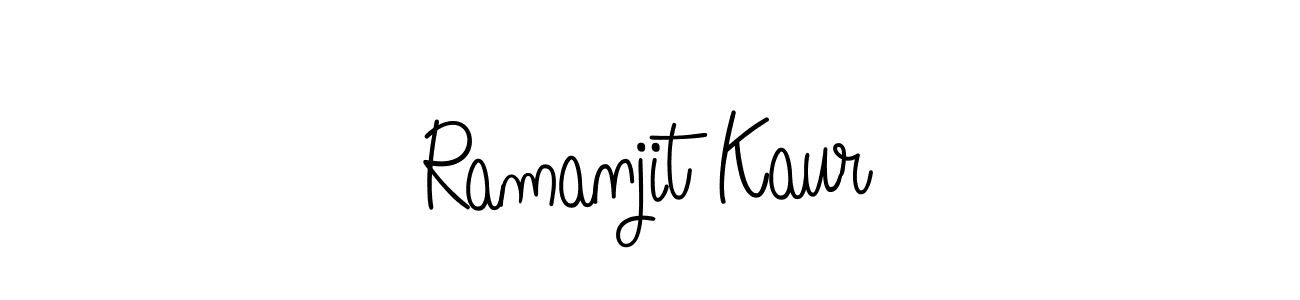 Use a signature maker to create a handwritten signature online. With this signature software, you can design (Angelique-Rose-font-FFP) your own signature for name Ramanjit Kaur. Ramanjit Kaur signature style 5 images and pictures png