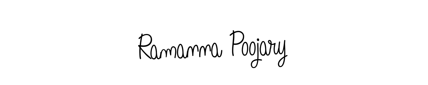 Make a short Ramanna Poojary signature style. Manage your documents anywhere anytime using Angelique-Rose-font-FFP. Create and add eSignatures, submit forms, share and send files easily. Ramanna Poojary signature style 5 images and pictures png