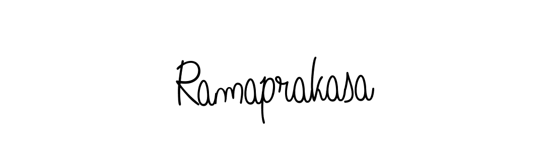 Use a signature maker to create a handwritten signature online. With this signature software, you can design (Angelique-Rose-font-FFP) your own signature for name Ramaprakasa. Ramaprakasa signature style 5 images and pictures png