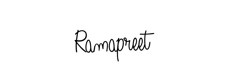 Also we have Ramapreet name is the best signature style. Create professional handwritten signature collection using Angelique-Rose-font-FFP autograph style. Ramapreet signature style 5 images and pictures png