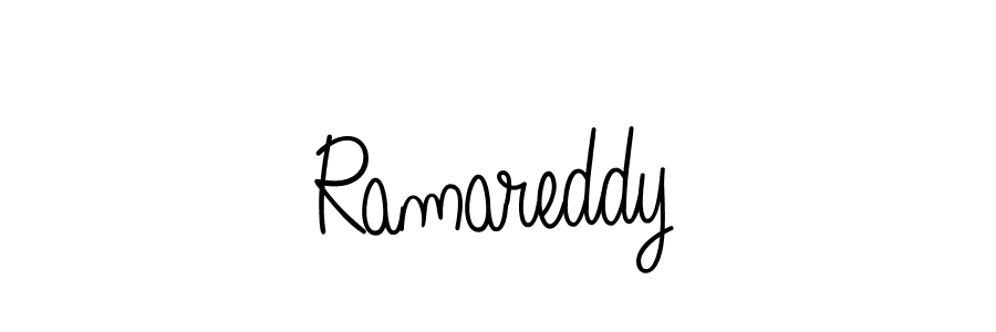 Use a signature maker to create a handwritten signature online. With this signature software, you can design (Angelique-Rose-font-FFP) your own signature for name Ramareddy. Ramareddy signature style 5 images and pictures png