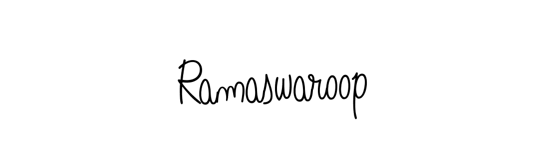 Make a beautiful signature design for name Ramaswaroop. With this signature (Angelique-Rose-font-FFP) style, you can create a handwritten signature for free. Ramaswaroop signature style 5 images and pictures png