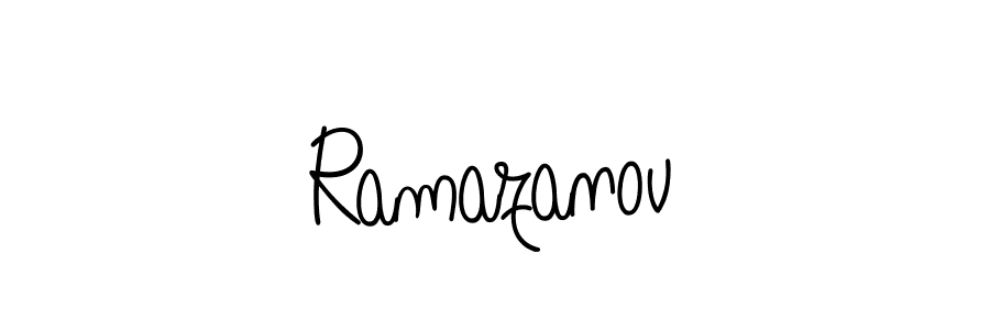 if you are searching for the best signature style for your name Ramazanov. so please give up your signature search. here we have designed multiple signature styles  using Angelique-Rose-font-FFP. Ramazanov signature style 5 images and pictures png