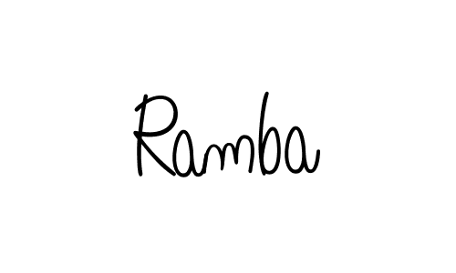How to make Ramba name signature. Use Angelique-Rose-font-FFP style for creating short signs online. This is the latest handwritten sign. Ramba signature style 5 images and pictures png