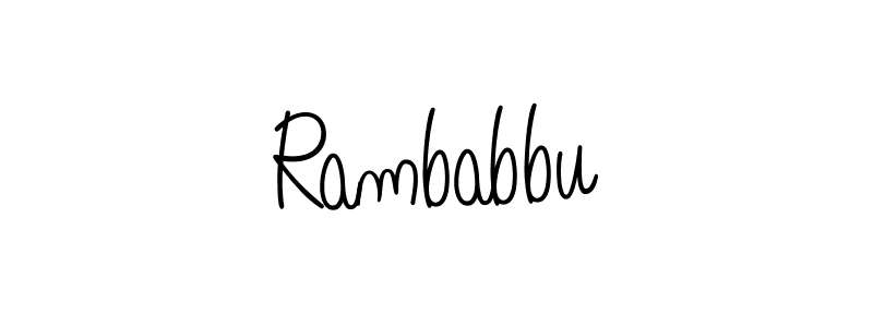 Rambabbu stylish signature style. Best Handwritten Sign (Angelique-Rose-font-FFP) for my name. Handwritten Signature Collection Ideas for my name Rambabbu. Rambabbu signature style 5 images and pictures png