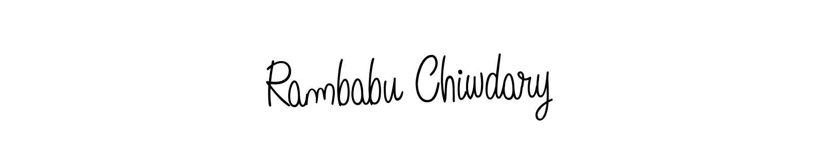 How to make Rambabu Chiwdary name signature. Use Angelique-Rose-font-FFP style for creating short signs online. This is the latest handwritten sign. Rambabu Chiwdary signature style 5 images and pictures png