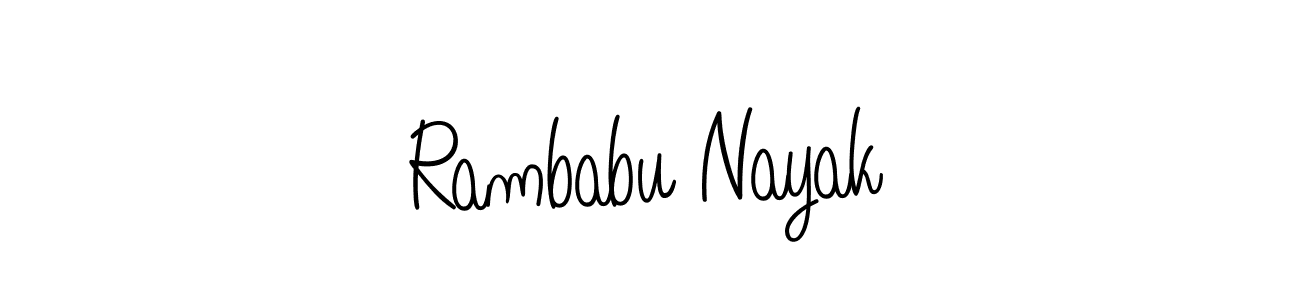How to make Rambabu Nayak name signature. Use Angelique-Rose-font-FFP style for creating short signs online. This is the latest handwritten sign. Rambabu Nayak signature style 5 images and pictures png