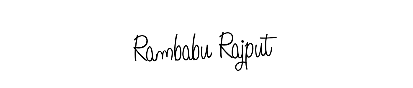 Rambabu Rajput stylish signature style. Best Handwritten Sign (Angelique-Rose-font-FFP) for my name. Handwritten Signature Collection Ideas for my name Rambabu Rajput. Rambabu Rajput signature style 5 images and pictures png