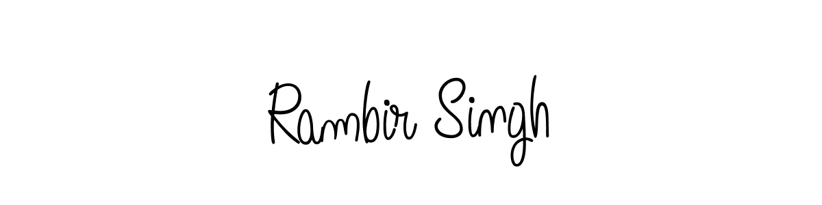 The best way (Angelique-Rose-font-FFP) to make a short signature is to pick only two or three words in your name. The name Rambir Singh include a total of six letters. For converting this name. Rambir Singh signature style 5 images and pictures png