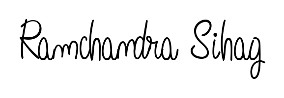 The Angelique-Rose-font-FFP font gives name Ramchandra Sihag a signature that looks effortless yet distinguished. Download high-res PNG instantly. Ramchandra Sihag signature style 5 images and pictures png