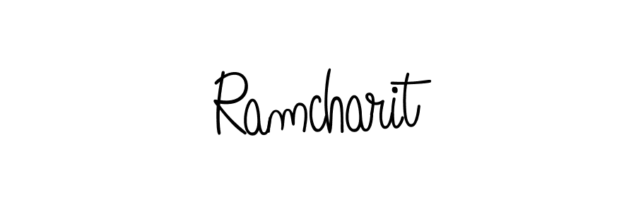 You should practise on your own different ways (Angelique-Rose-font-FFP) to write your name (Ramcharit) in signature. don't let someone else do it for you. Ramcharit signature style 5 images and pictures png