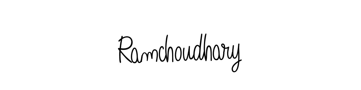 How to make Ramchoudhary signature? Angelique-Rose-font-FFP is a professional autograph style. Create handwritten signature for Ramchoudhary name. Ramchoudhary signature style 5 images and pictures png